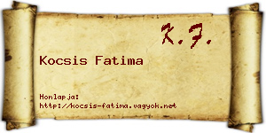 Kocsis Fatima névjegykártya